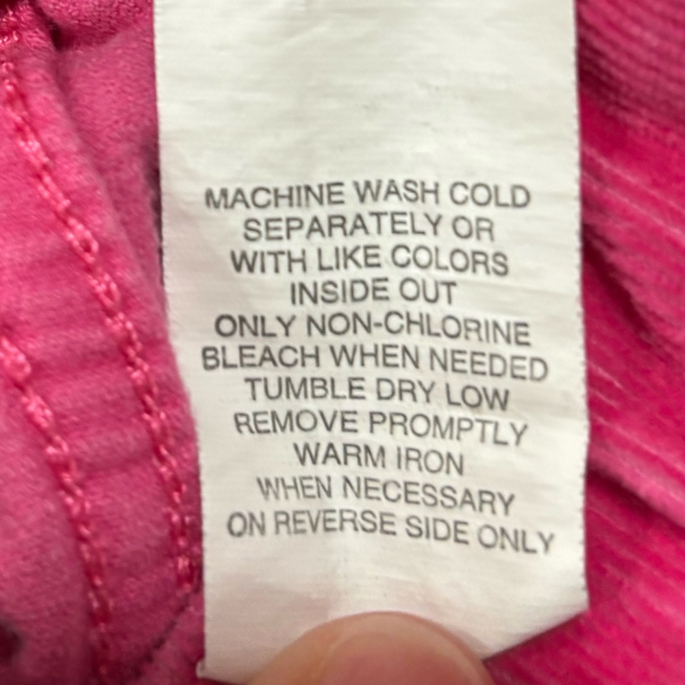 PLACE Hot Pink Skinny Corduroy Adjustable Fit Size 6 - Picture 5 of 13